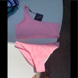 one shoulder zaful bikini